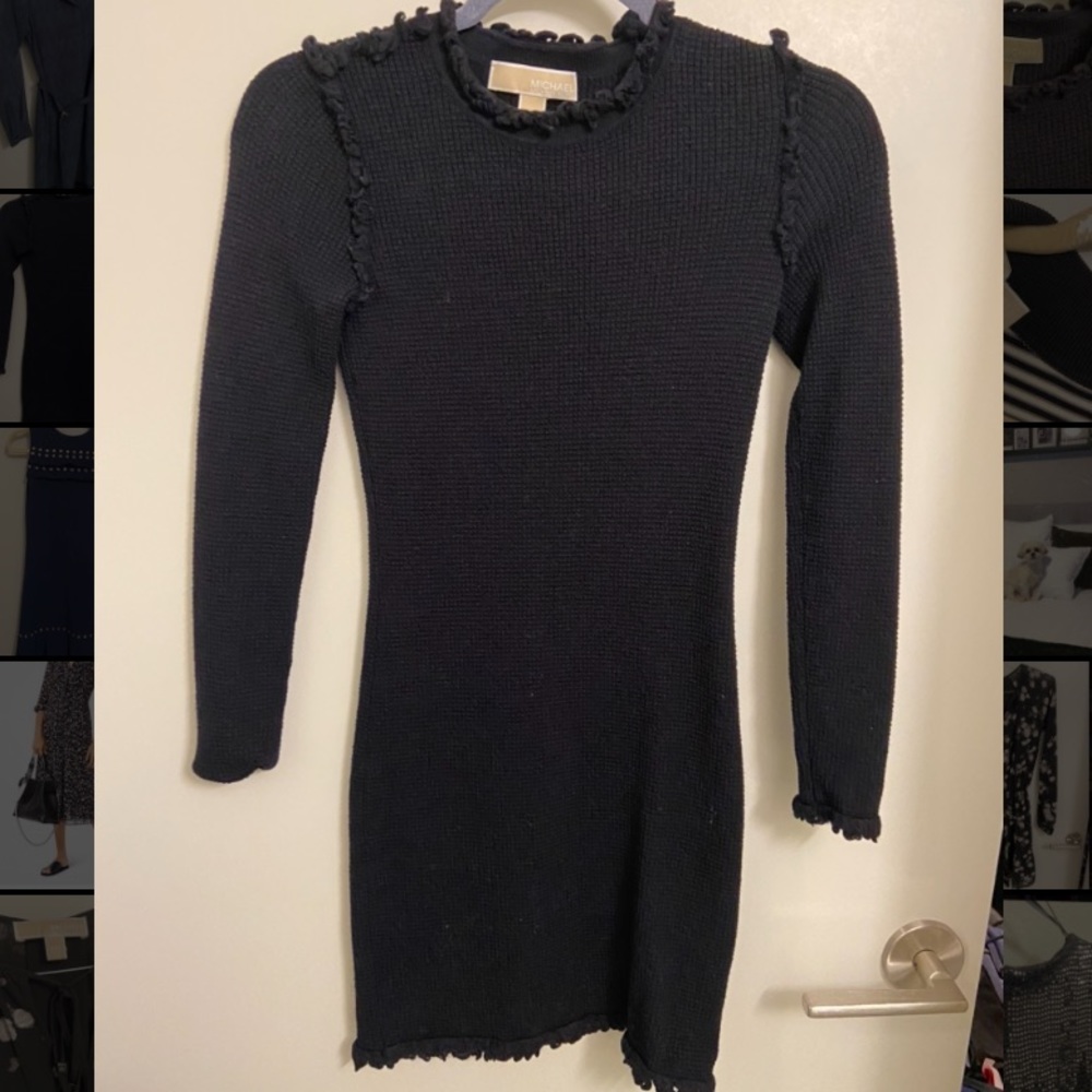 Michael Kors Dark Navy Blue Sweater Dress